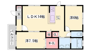 明石駅 徒歩8分 1階の物件間取画像